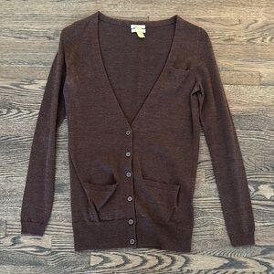 Madewell Chocolate Brown Button-Up Cardigan